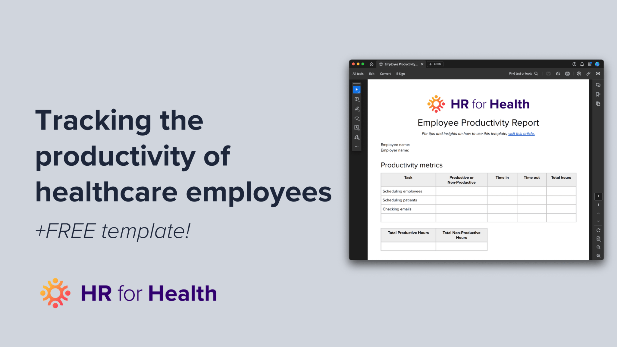 Employee Productivity Report Guide Template Hrforhealth