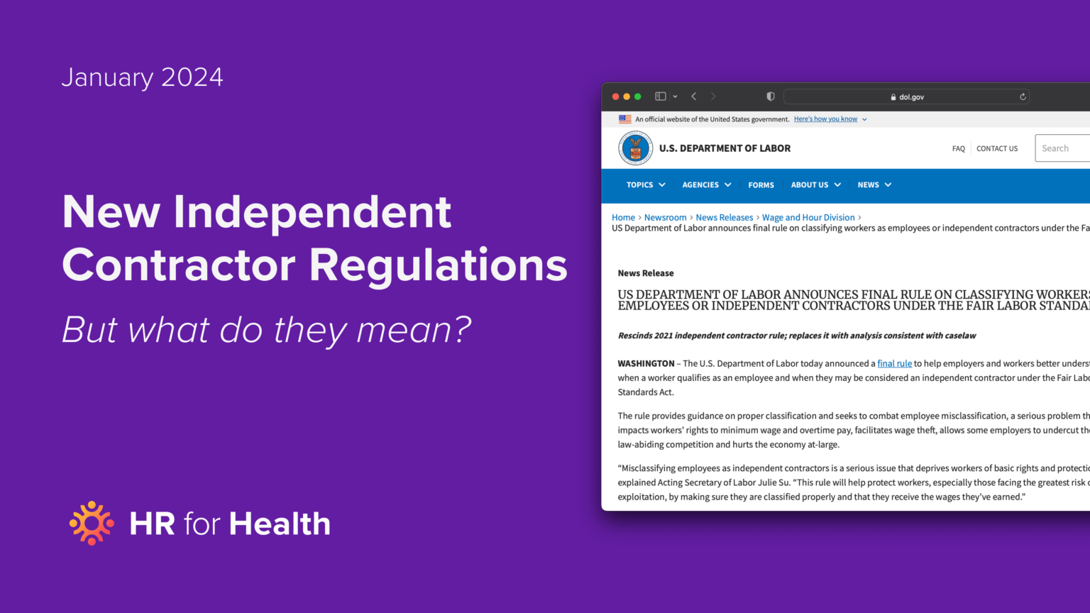 A Guide to the New Independent Contractor Regulations in the US