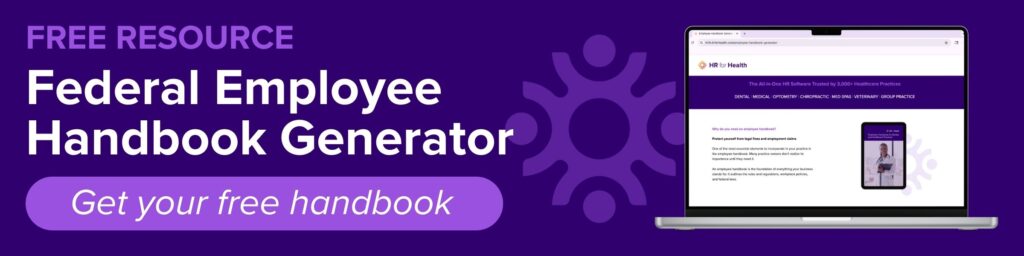Free resource: Federal Employee Handbook Generator. Get your free handbook.