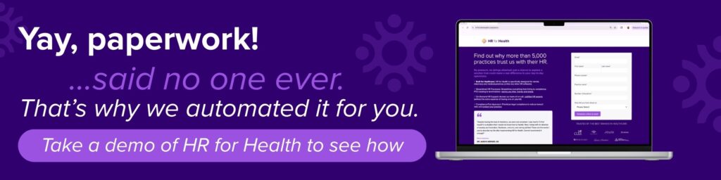 Yay, paperwork! ...said no one ever. That's why we automated it for you. Take a demo of HR for Health to see how. HR for Health.