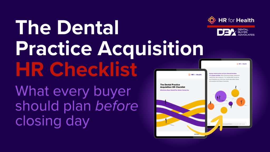 The Dental Practice Acquisition HR Checklist