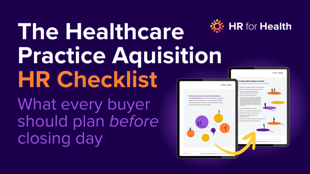 The Healthcare Practice Acquisition HR Checklist