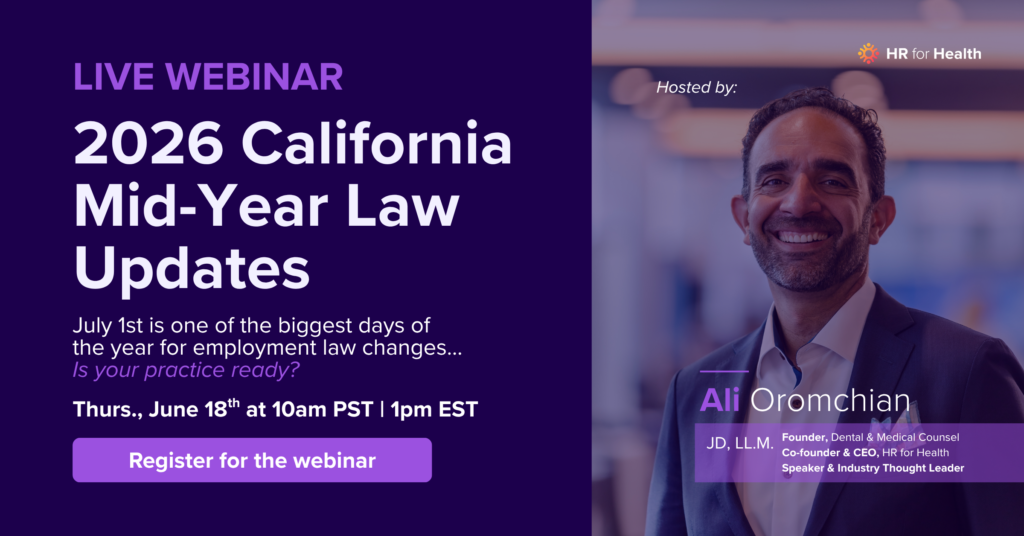 Watch the 2026 California Mid-Year Law Updates webinar with HR for Health